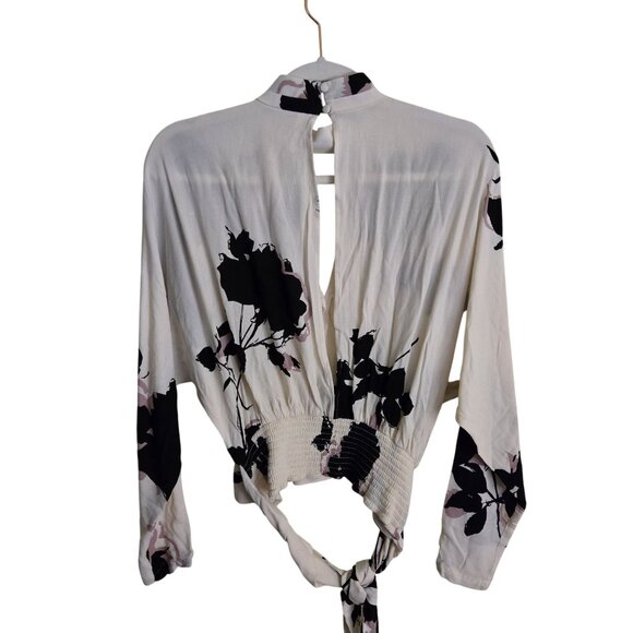 Free People Say You Love Me Floral Print Keyhole Top Size S - Picture 3 of 13